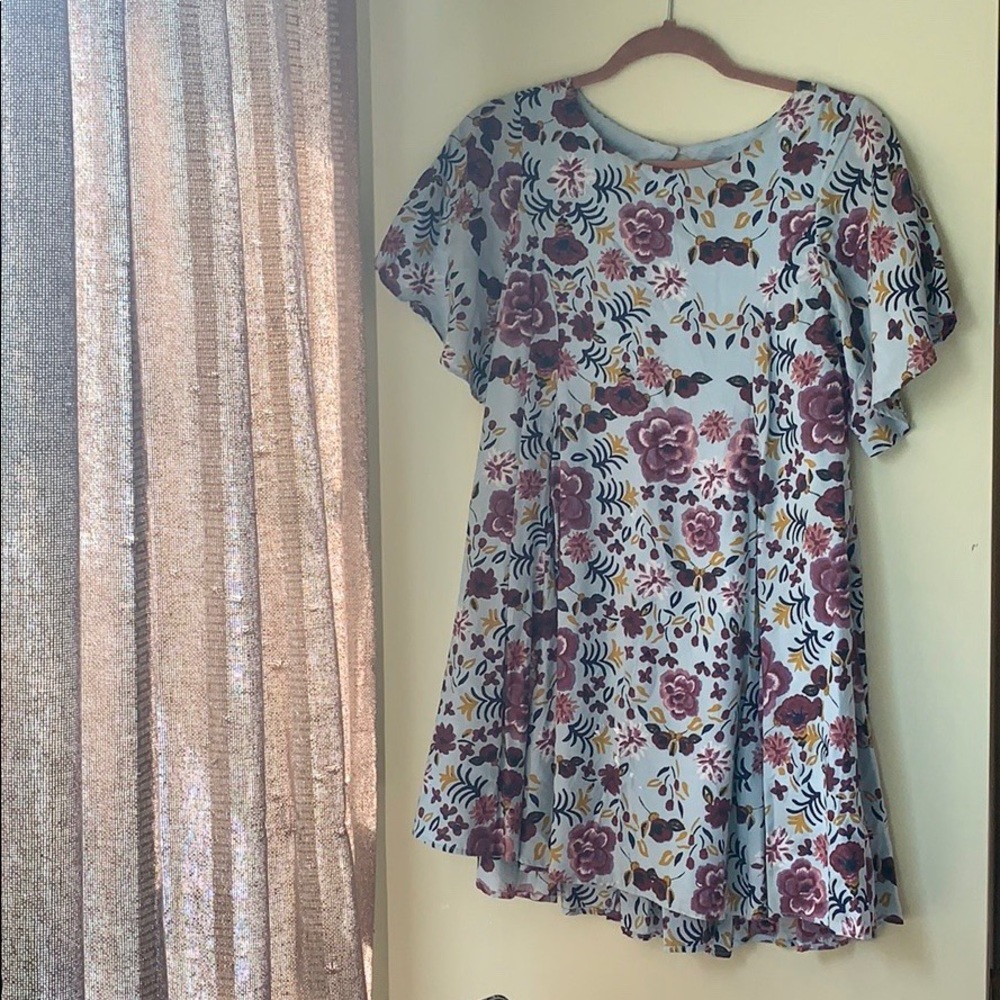 UO Kimchi Blue Floral Fields Flutter Frock Dress